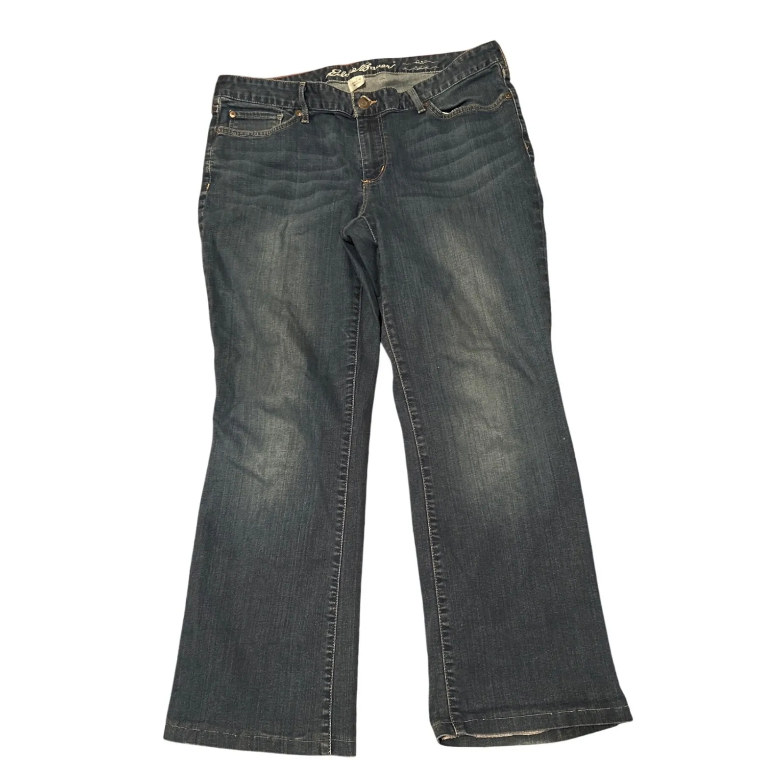 Eddie Bauer Women Curvy Fit Bootcut Jeans Dark Wash Size 14 - Image 2