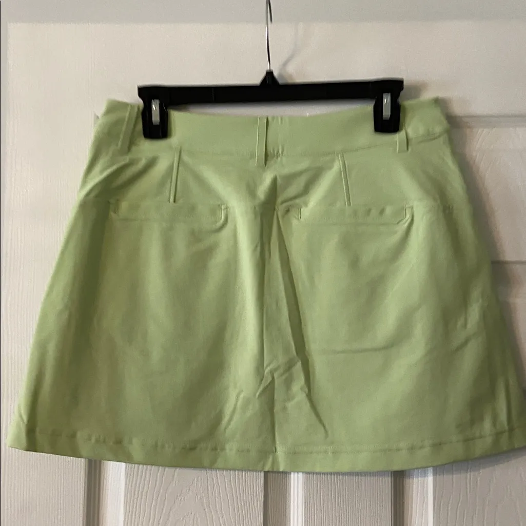 Lululemon Stretch Twill Front Pleat Golf Skirt  Light Green Skort size 29 new - Image 4