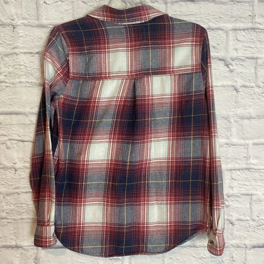Aeropostale Boyfriend Fit Cozy Casual Everyday Plaid Shirt Size Small - Image 5