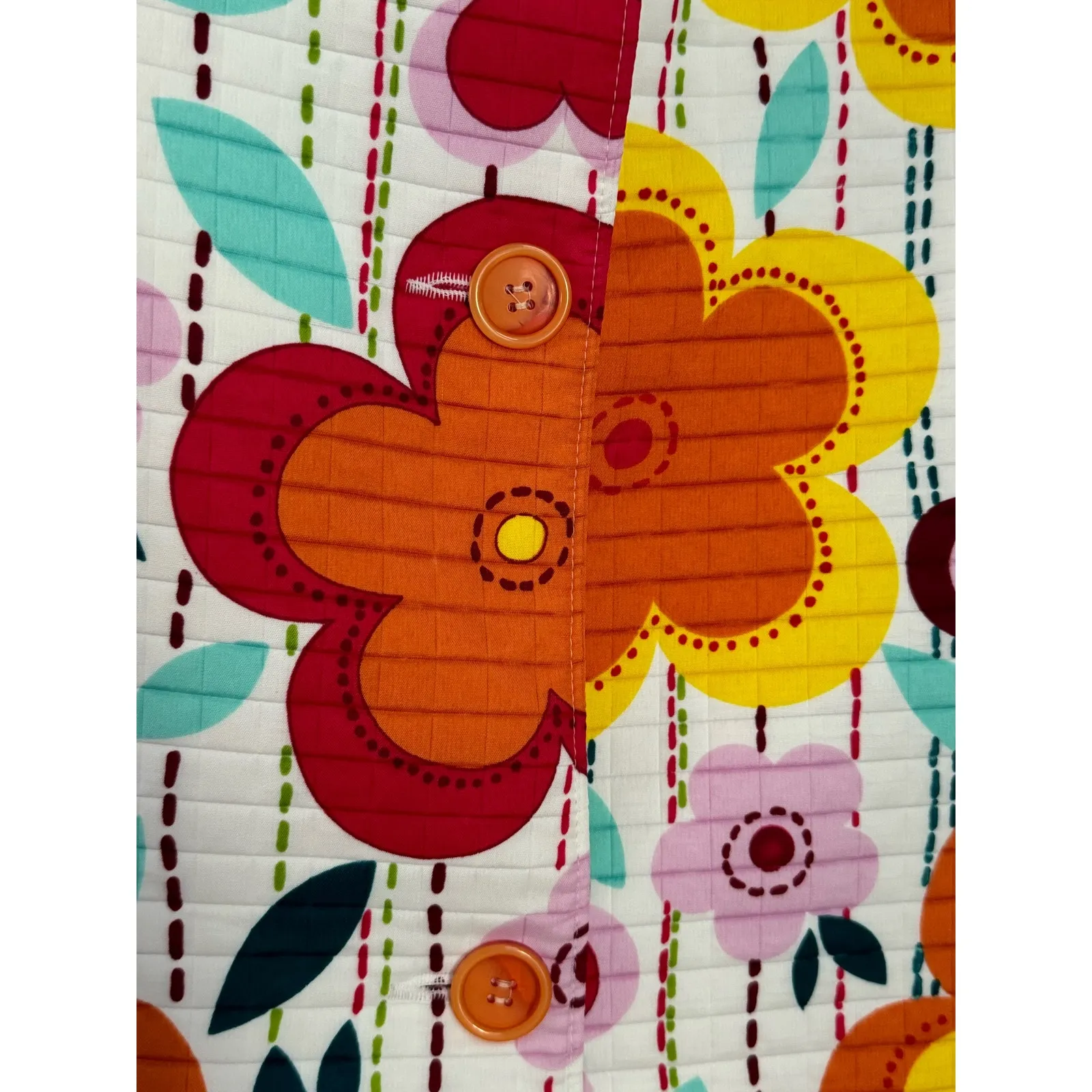 NWT Y2K Harvé Benard Floral Raincoat Size 14 – Retro Mod Flower Print vintage - Image 7