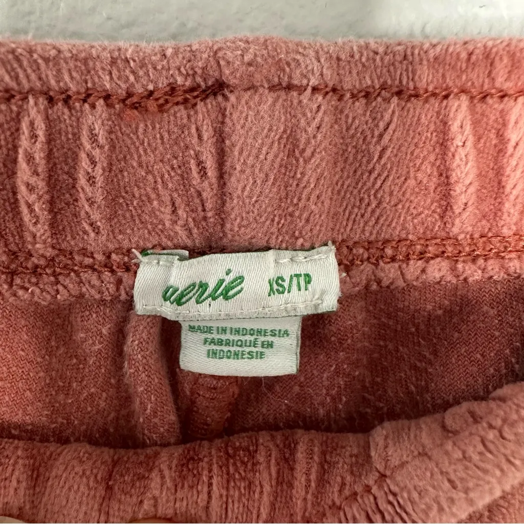 Aerie Real Obsessed Velour Jogger Pants Women's XS Velvet Pink Blush Sweats Cozy - Image 5