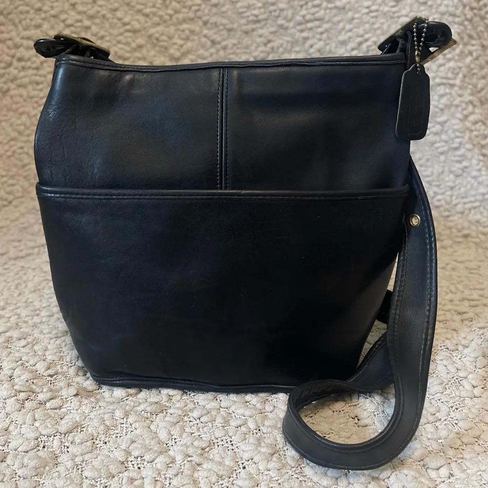 Vintage Coach Bleeker Bucket Bag 4153, black leather - Image 2