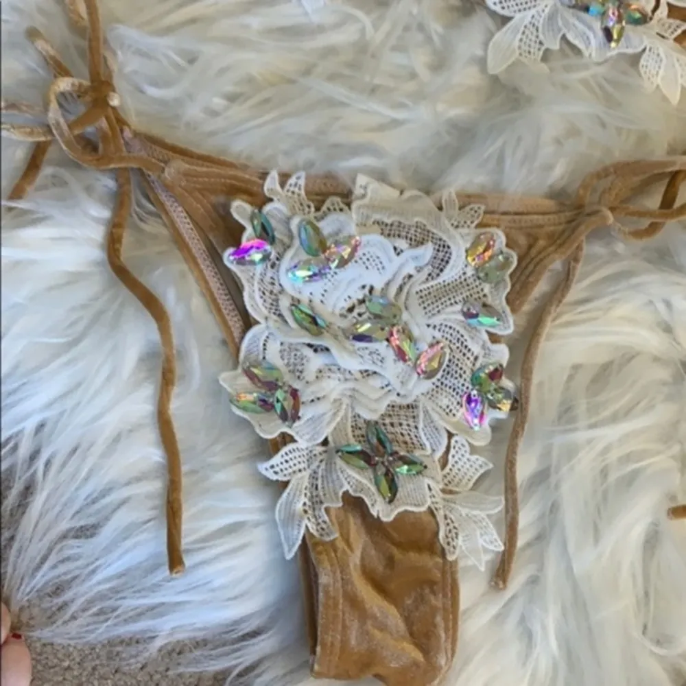 1 DAY SALE Velvet BLING Lace Competition Bikini - Image 11