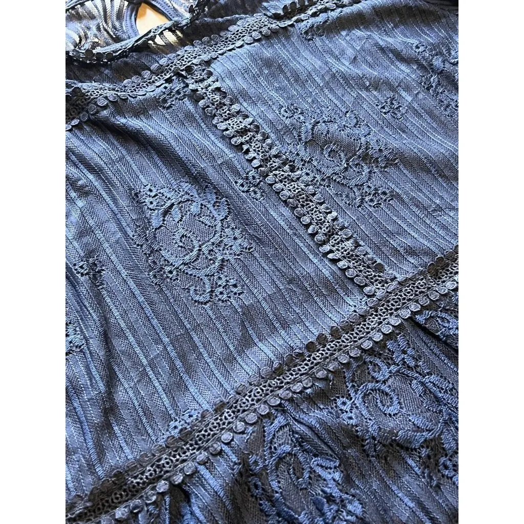 SUZANNE BETRO Navy Blue Lace Bodice Pleated Dress Women's Size XL - NWT $100‎ - Image 16