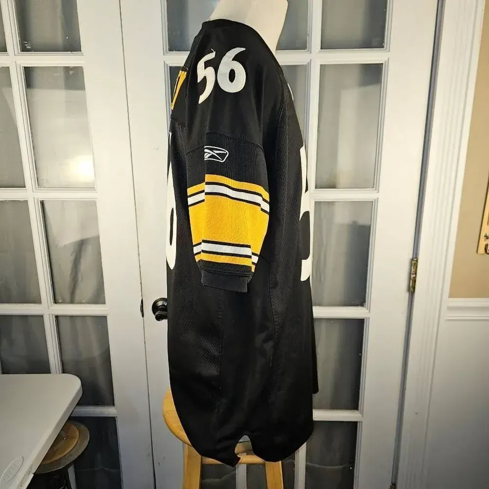 NFL Reebok Pittsburgh Steelers 56 Lamarr Woodley‎ Jersey 50 - Image 3