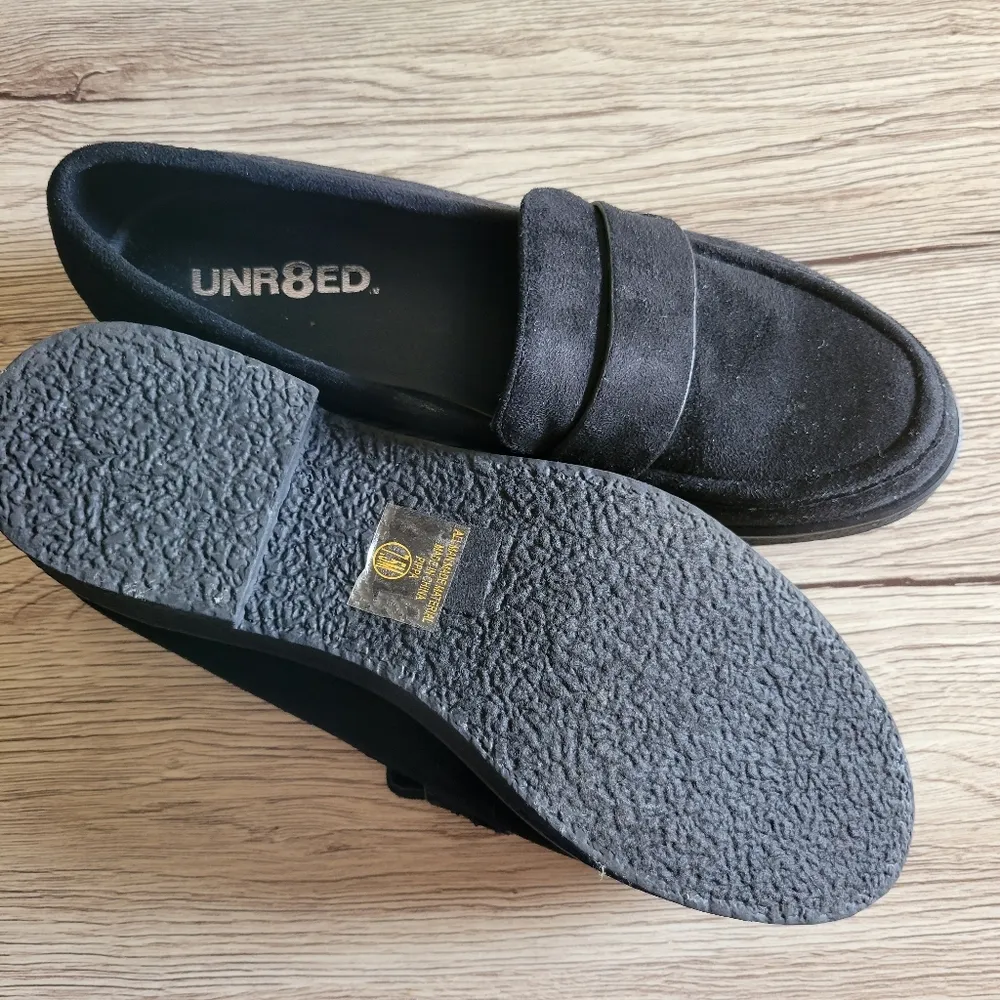 Unr8ed Pippa faux suede platform loaders size 7½ - Image 4