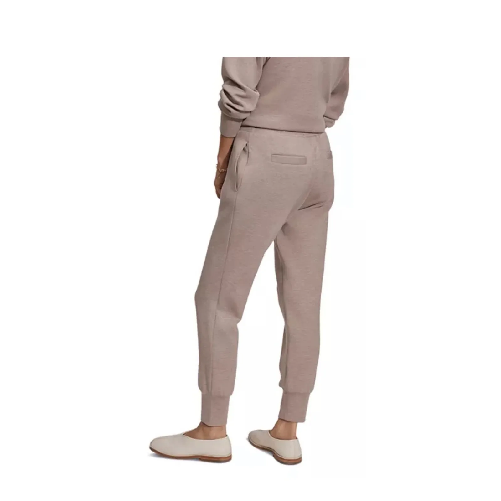 VARLEY DoubleSoft Lounge Jogger Pants Large Taupe Mark Knit Drawstring Casual - Image 6