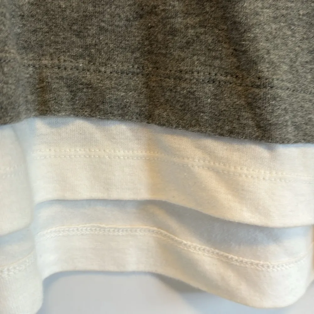 HALLOWEEN L/S GREY HEATHERED TEE SHIRT WHITE BUILT IN COLLAR & BOTTOM HEM Gray Size XL - Image 5