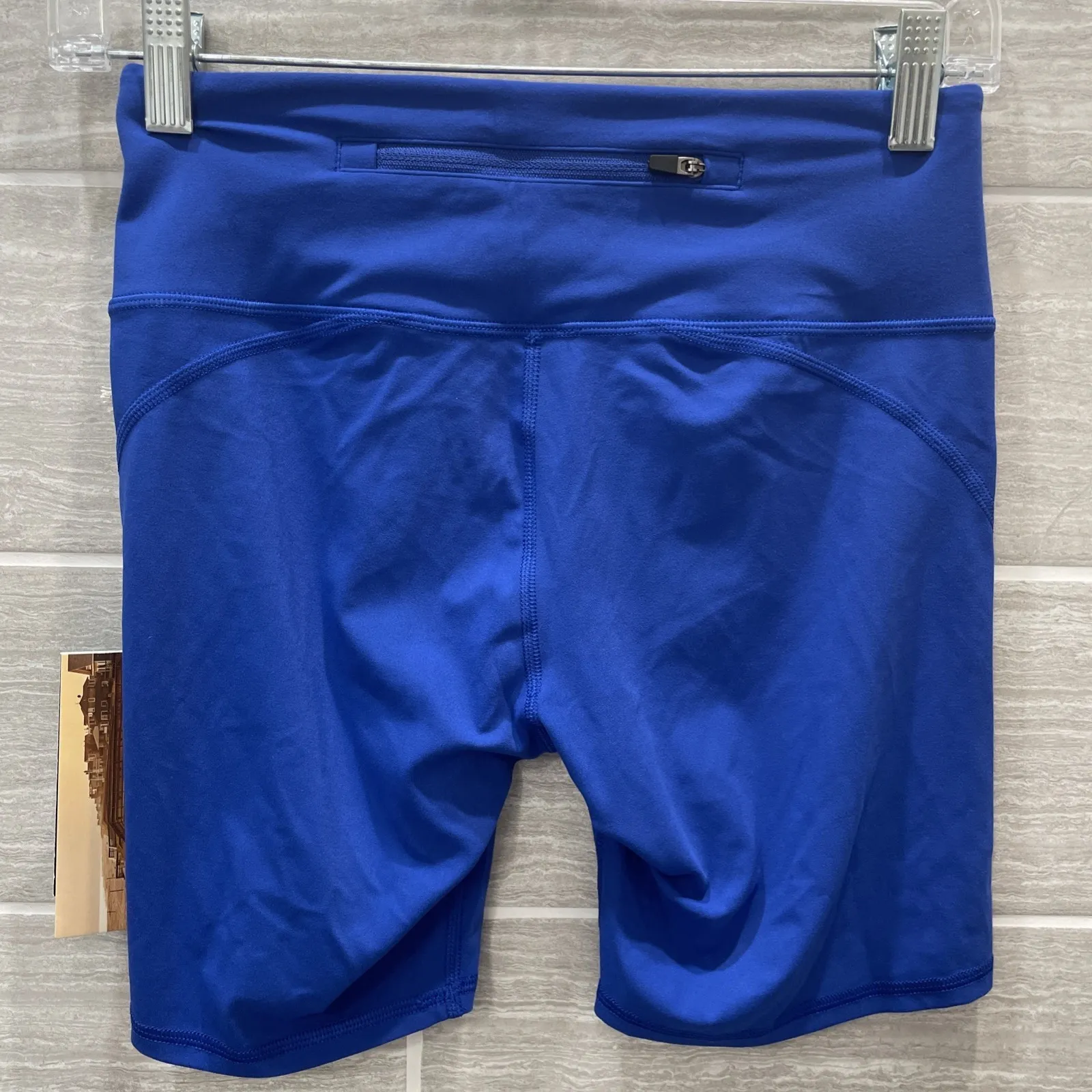 Fair Harbor Bayview bike short cobalt Women's XS With Back Zipper Pocket‎ NWT - Image 2