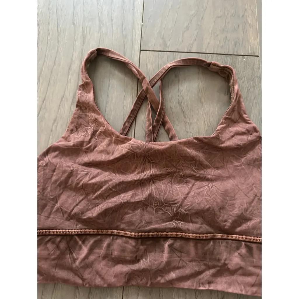 Lululemon Energy Bra Long Line Ice Dye *Medium Support, B–D Cup Brown - Image 3