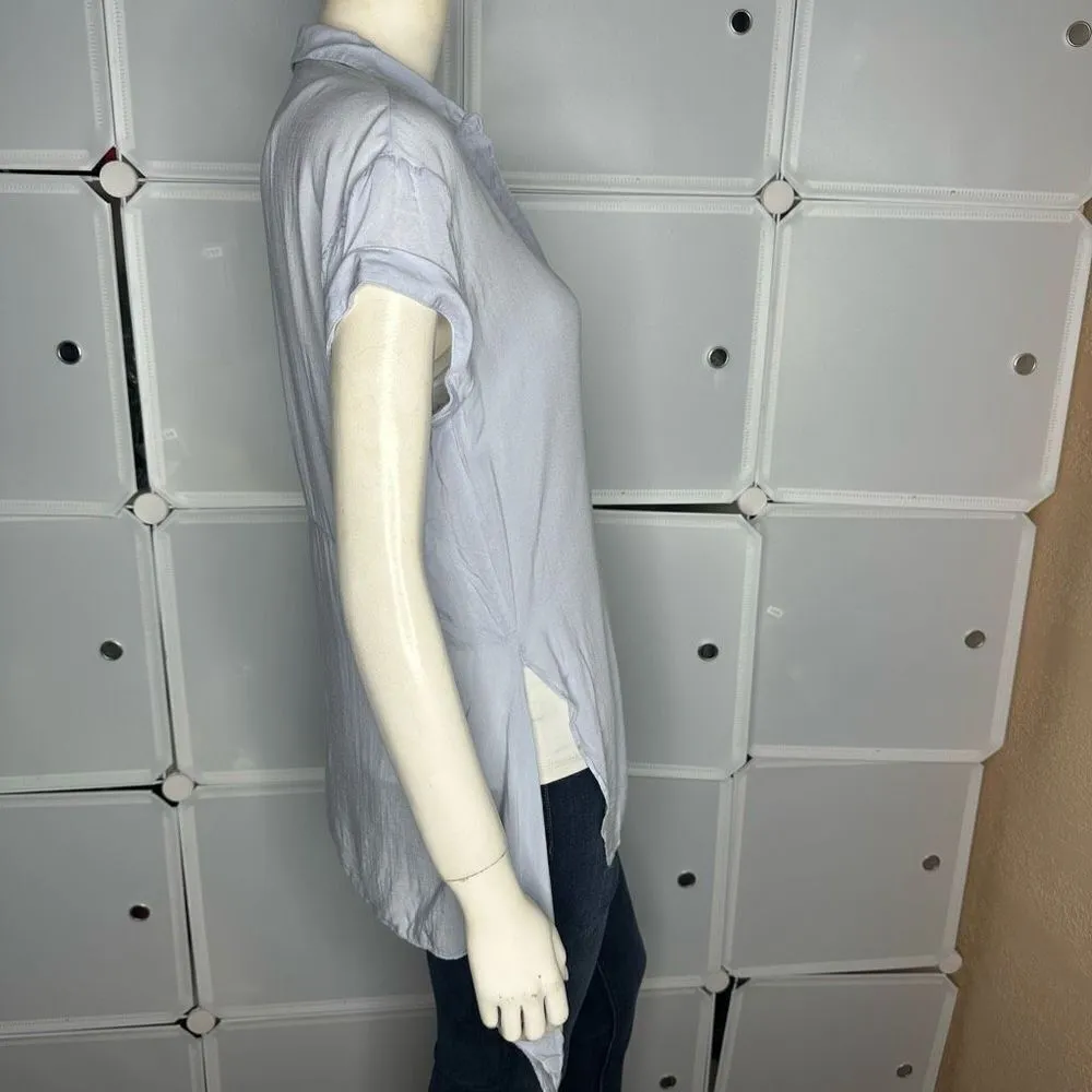 All Saints Cheyne Shirt Cuffed Sleeve Side Slits Blouse Size 0 - Image 9