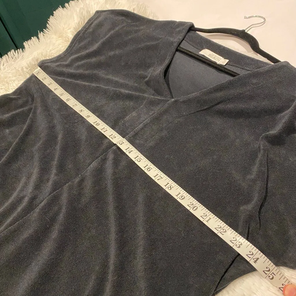 Barefoot Dreams Beach CozyTerry Caftan in Black Medium - Image 4