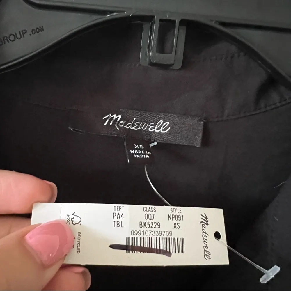 Madewell Collared Button-Front Mini Shirtdress size XS - Image 4