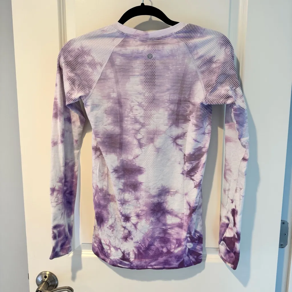 Lululemon Swiftly Tech Long Sleeve Shirt 2.0 Shibori Stripe Wisteria Purple - Image 5