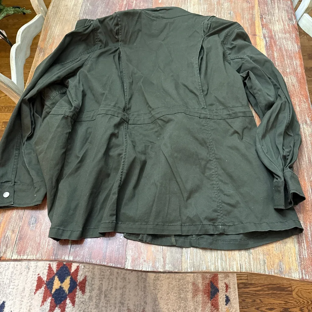 Market & Spruce Olive Green Utility Jacket 1X Women’s Spring Fall - Image 13