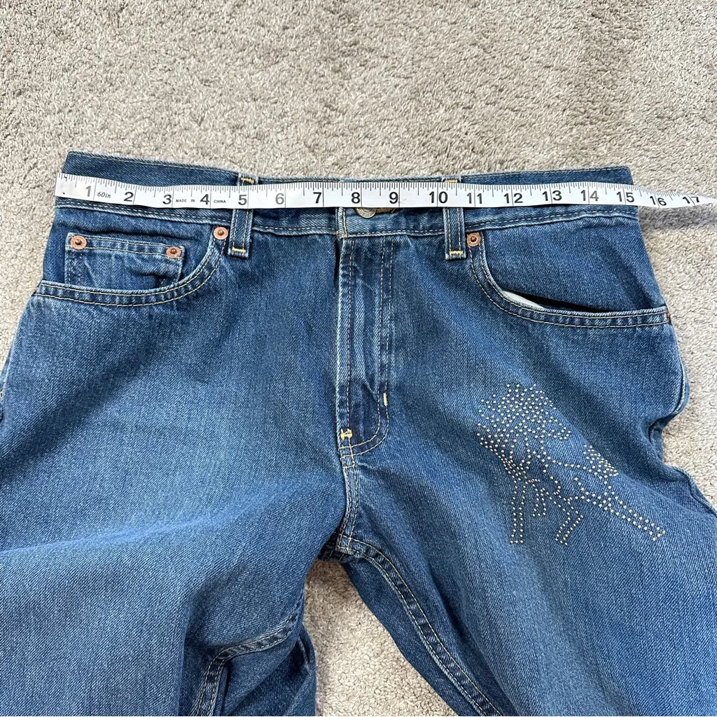 Old Navy Women’s Vintage Y2K Boot Cut Jeans Mid Rise Pony Bedazzled Size 10 - Image 12