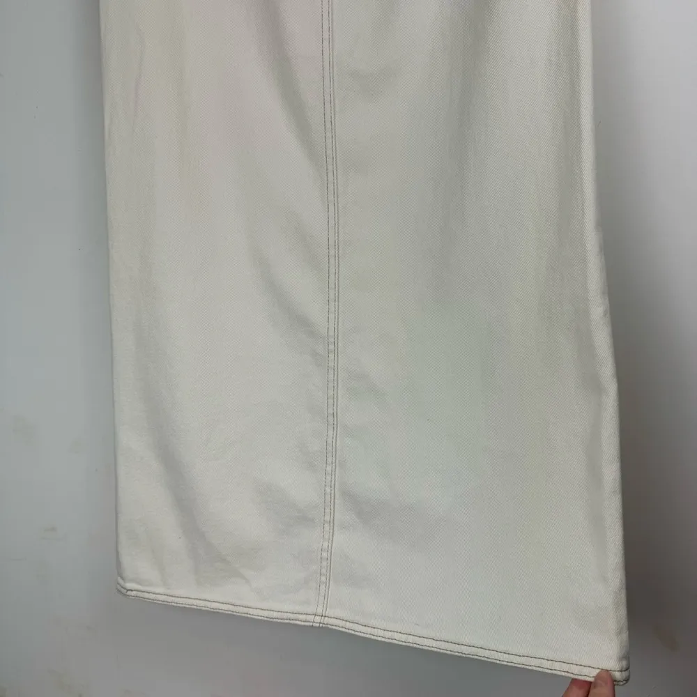 NWT Blank NYC Denim Maxi Slit Skirt Sz 27 Ecru Off White - Image 16