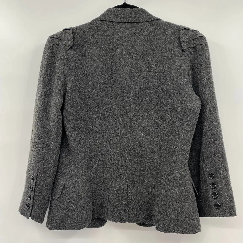 Elizabeth James Wool Blend Blazer Fitted 2 Button Single Breasted Womens Size 2 - Image 3