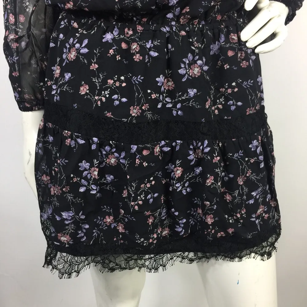 Joie Silk Floral Lace Dress Size XS - Image 13
