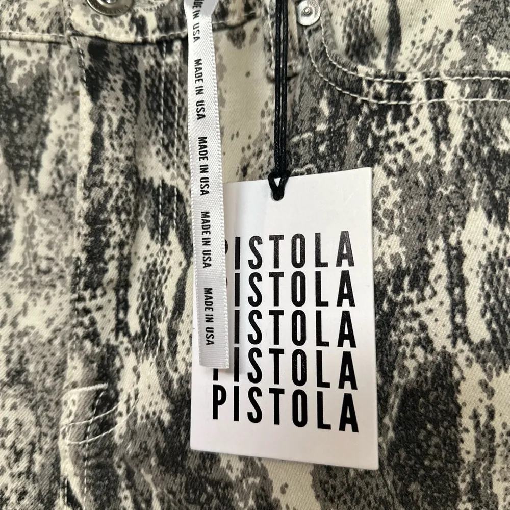 Revolve Pistola Snake Skin Print Raw Hem Jeans Size 28 NWT! - Image 3