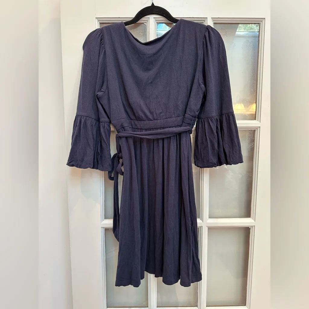 Vintage Betsey Johnson Y2K 90’s Navy Blue Babydoll Mini Dress Size M Flawed Gem - Image 4