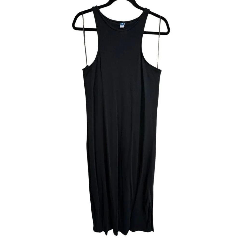 Old Navy Black Fitted High-Neck Rib-Knit Maxi Dress XXL - Image 2