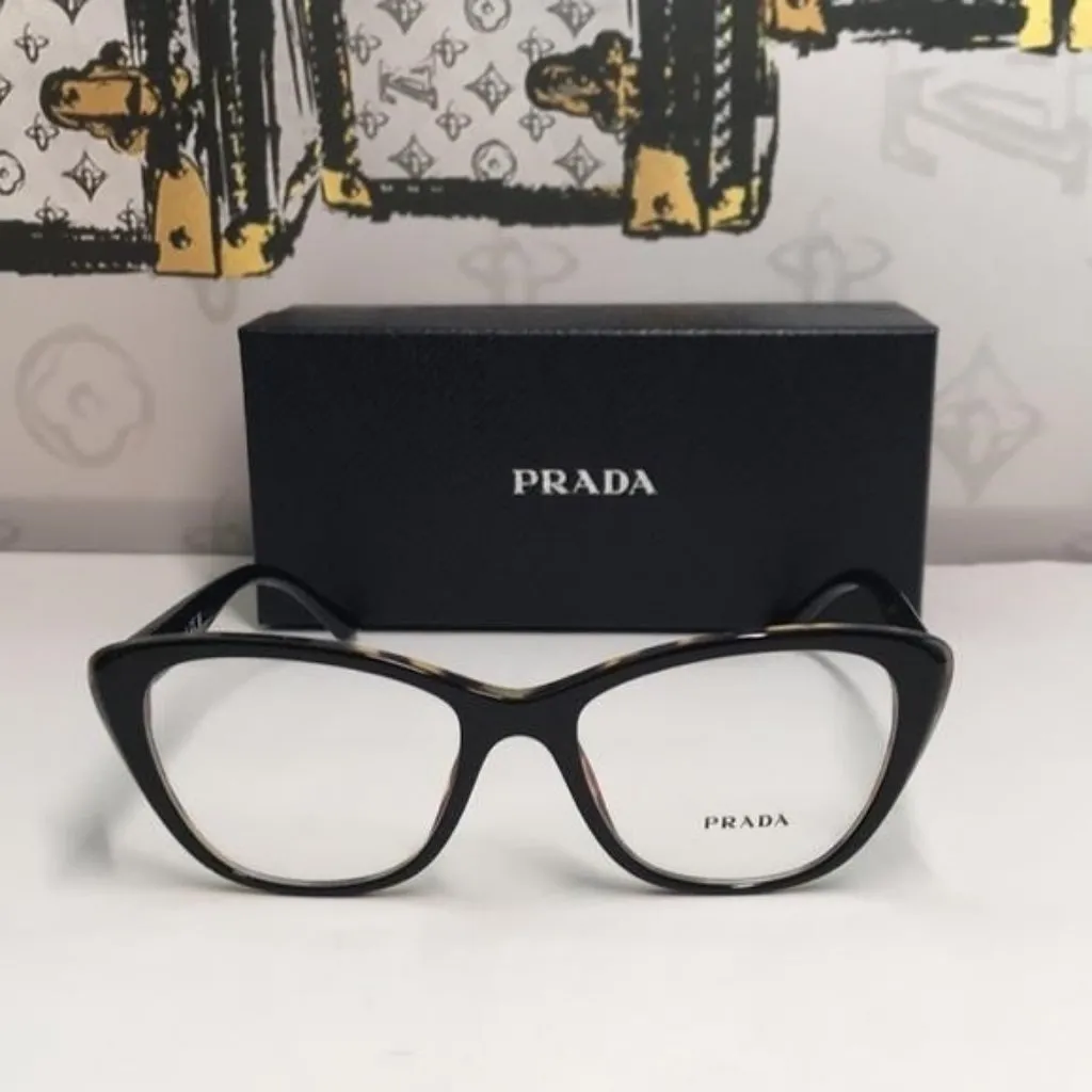 Authentic New PRADAPR 04WV black and medium havana - Image 8