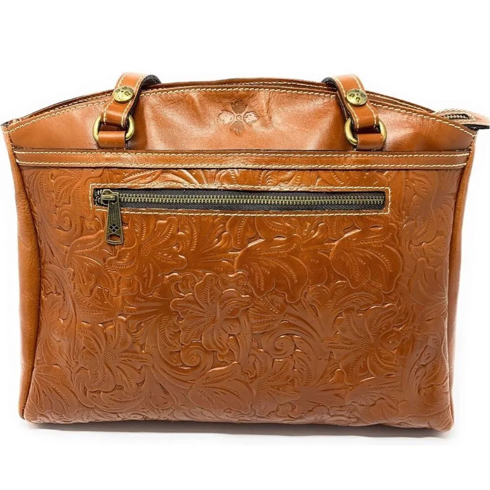 Patricia Nash Tooled Florence Poppy Leather Tote Bag Handbag Shoulder Purse - Image 16