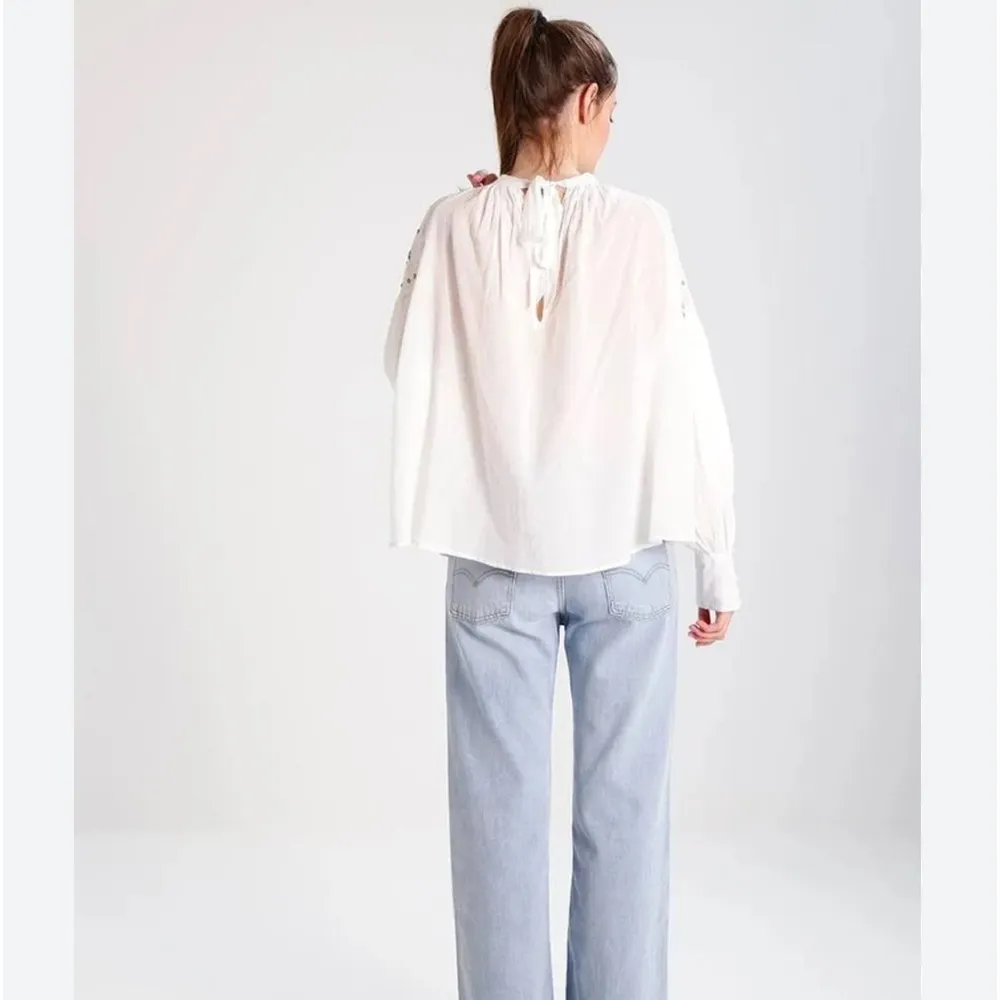 Free People Womens Tops Free People Have It My Way Embroidered Top In Ivory - Image 4