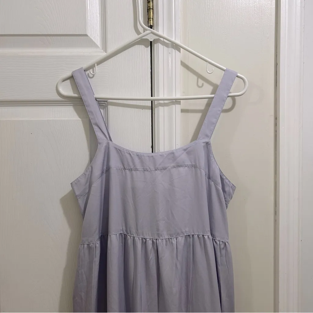 The Drop Britt Tiered Maxi Tent Dress in Lavender Sleeveless w/Pockets Small NWT Purple - Image 6