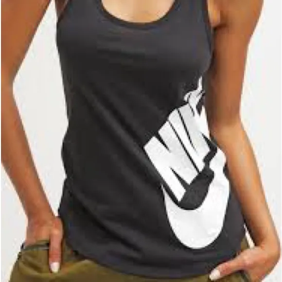 🖤Nike Futura Black and White Logo Racer Back Tank Top - Image 2