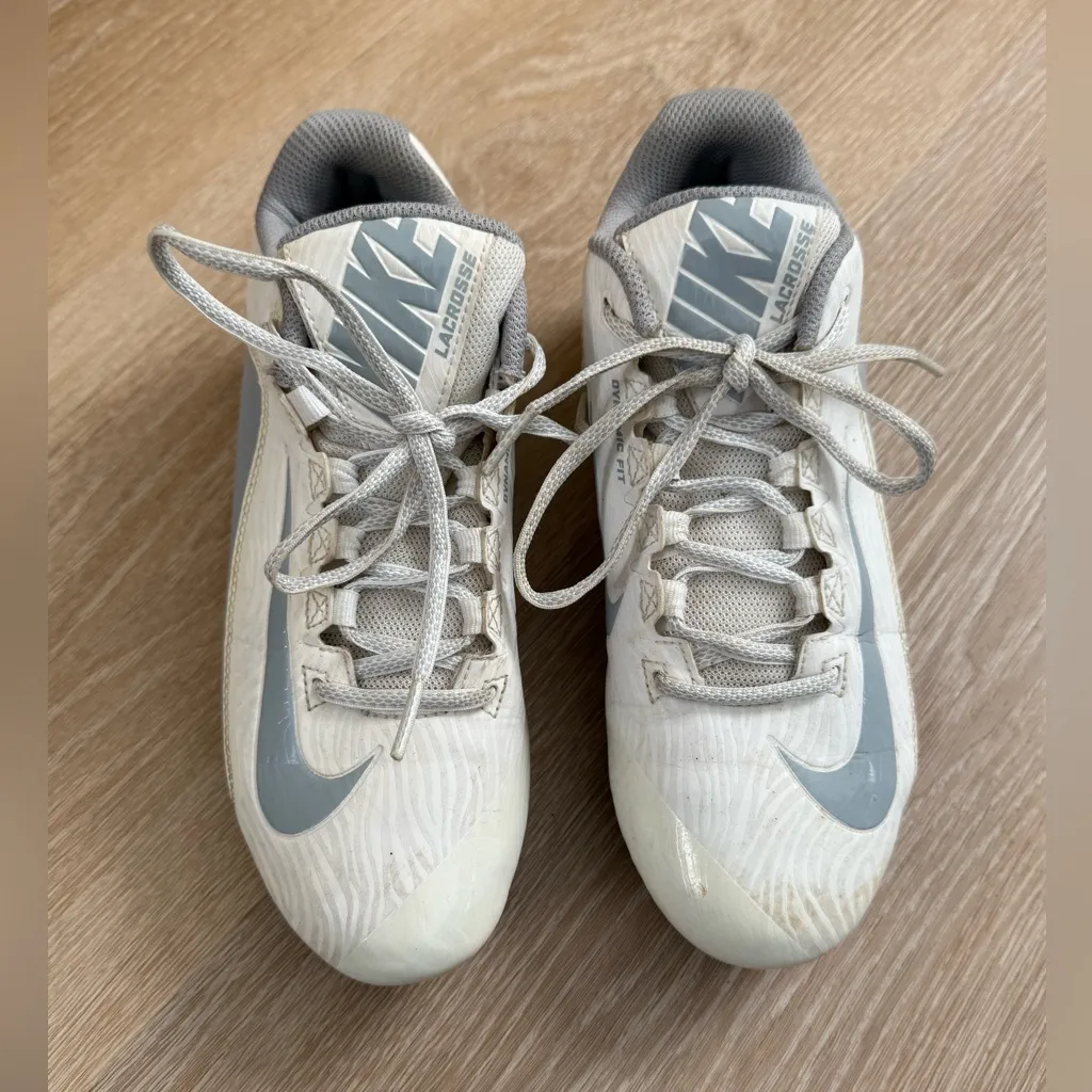 Nike Lacrosse Speedlax 5 Dynamic Fit Cleats Size 8 Women’s EU39 White Gray - Image 2