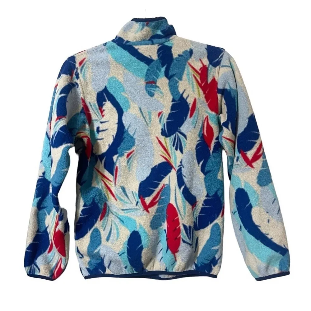 Patagonia Synchilla Jacket Rare Feather Dance Channel Blue Snap T Pullover XS - Image 5
