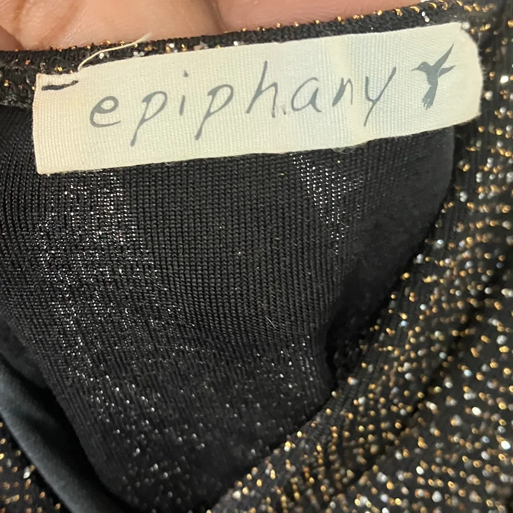Epiphany Black Dress with Gold Sparkle large Size undefined - Image 2