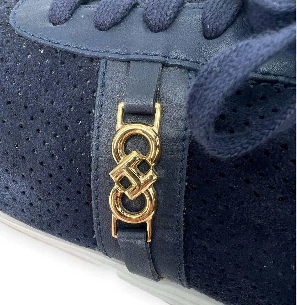 Cole Haan Women's 10 Bria Grand Sport Oxford Navy Blue Perforated Sneaker - Image 3