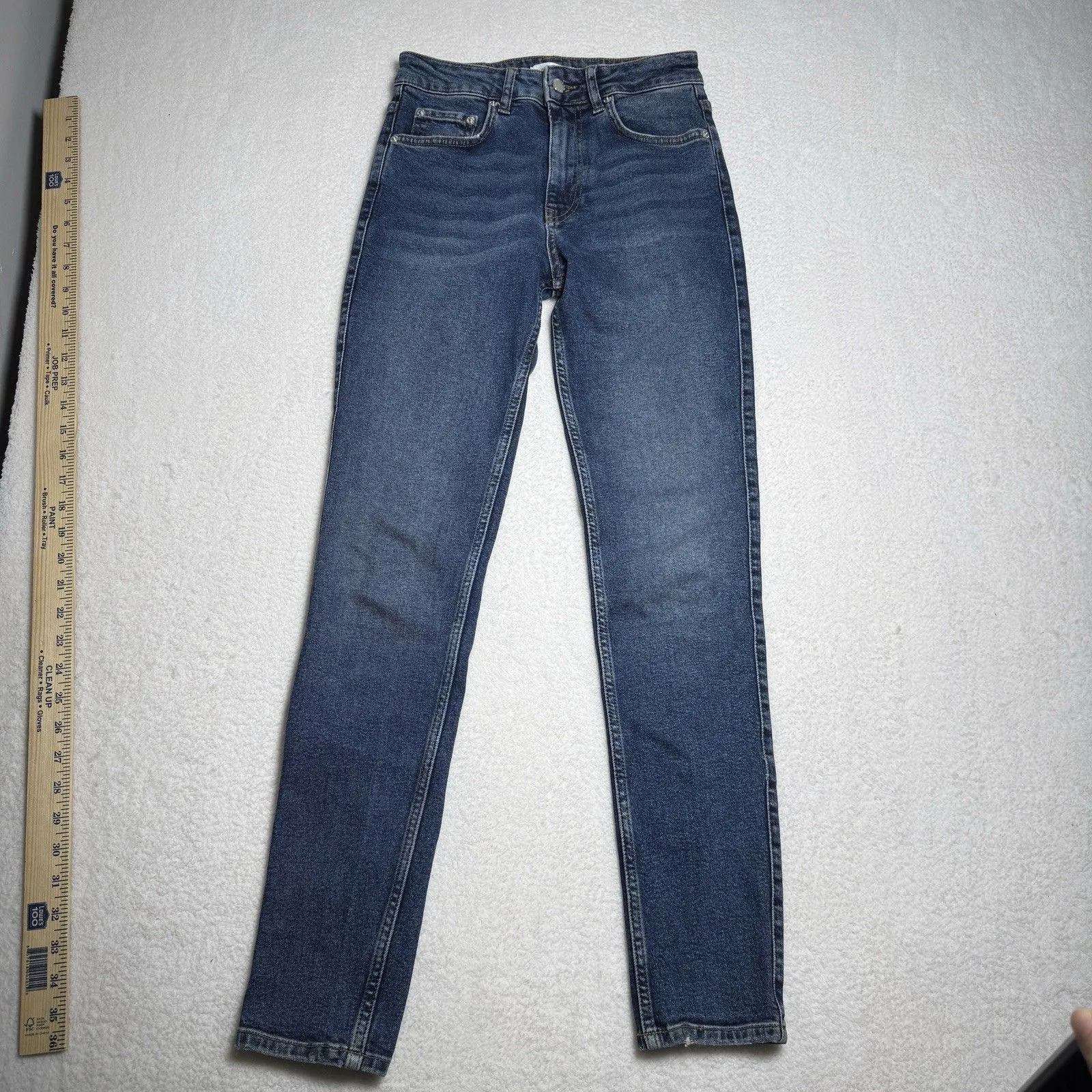 Anine Bing Womens Skinny Jeans Size 24 Blue Mid Rise Classic Denim - Image 2