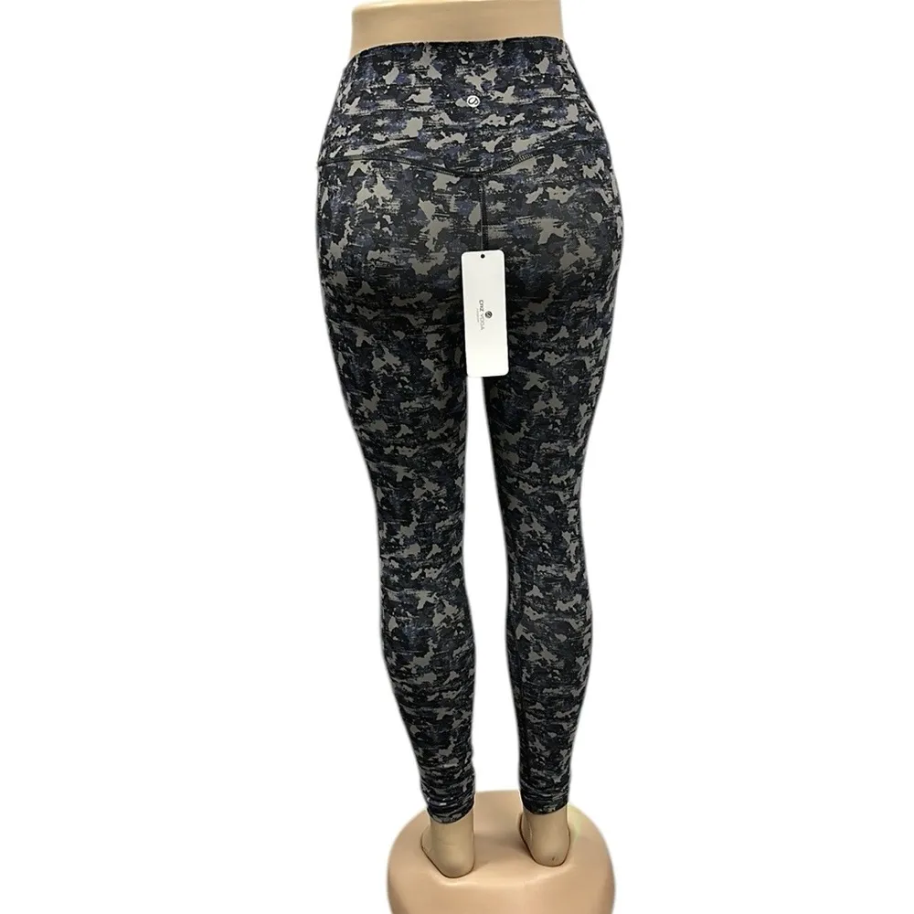 Crz Yoga Full Length Buttery Naked Hidden Waist Pocket Blue Gray Leggings Small - Image 5