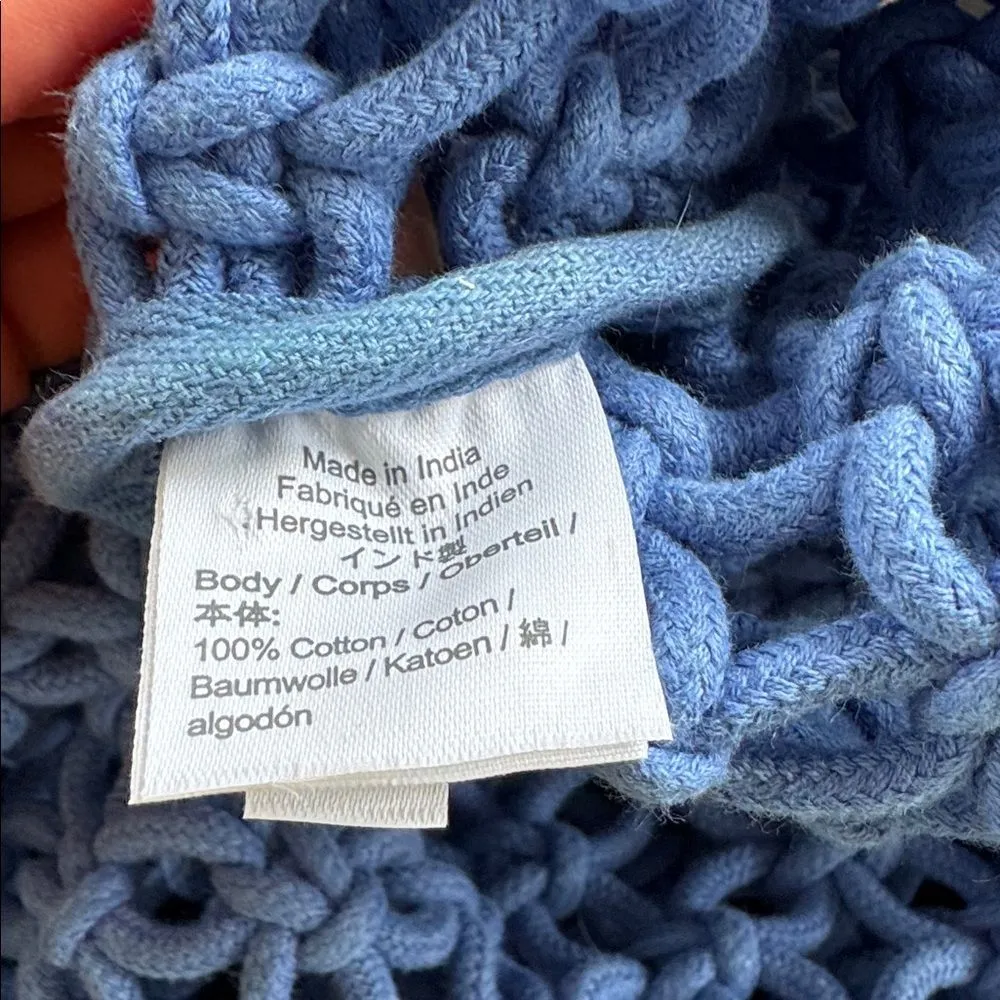 J.Crew Cadiz Hand-Knotted Rope Tote Bag NWT Brilliant Ocean Blue - Image 5