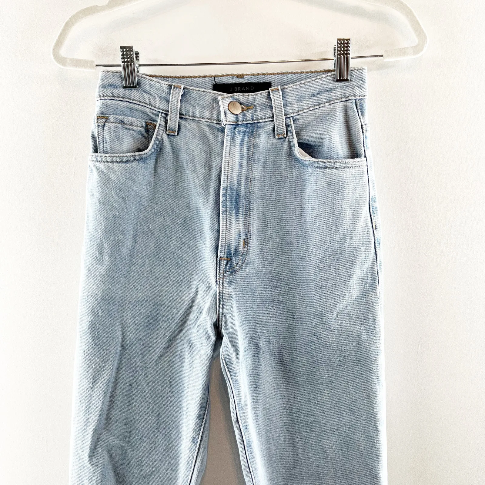 J. Crew High Rise Runway Bootcut Raw Hem Jeans in Gigi Raze Blue 25 - Image 7