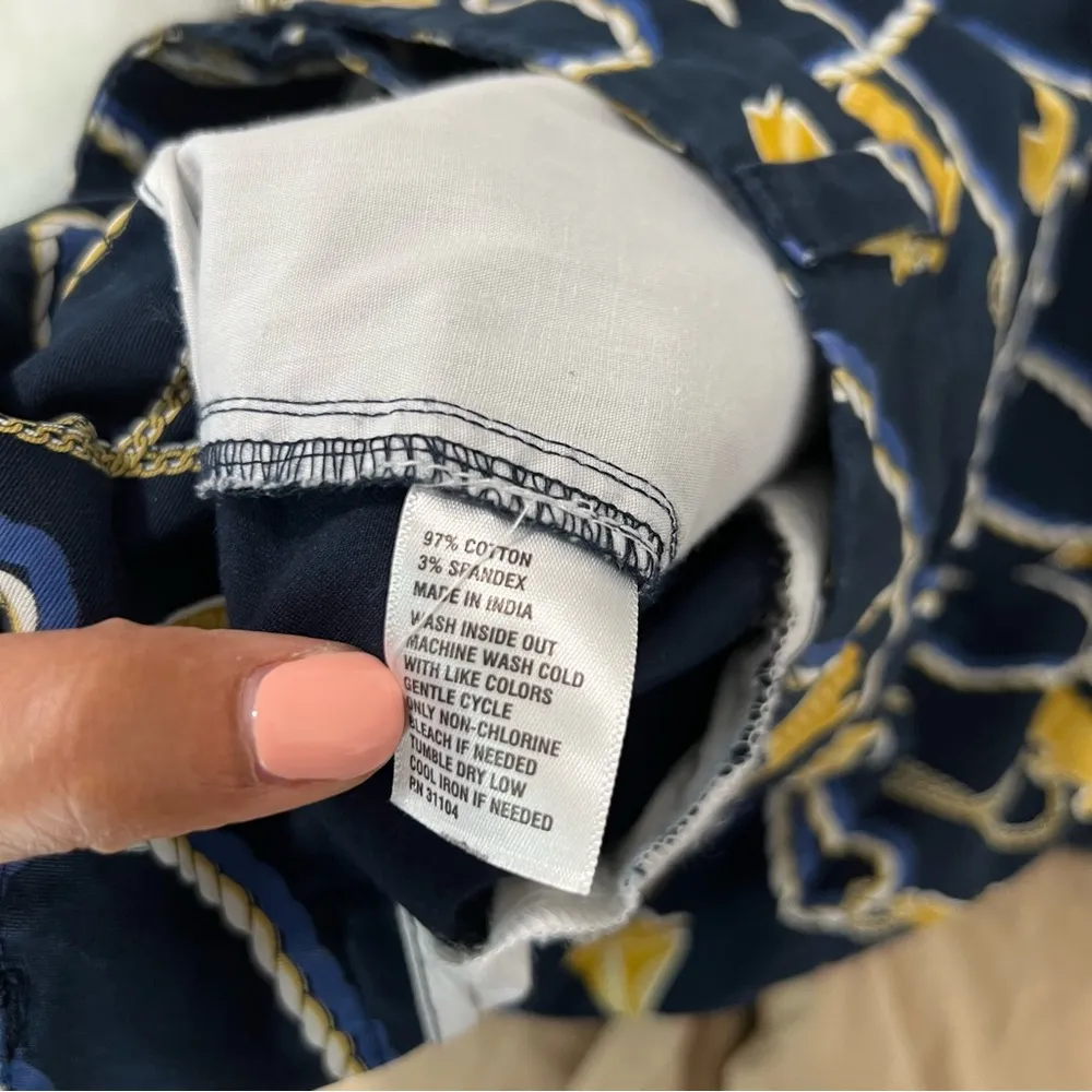 Crown & Ivy Nautical Rope Print Scalloped Hem High Rise‎ Shelby Shorts - Image 10