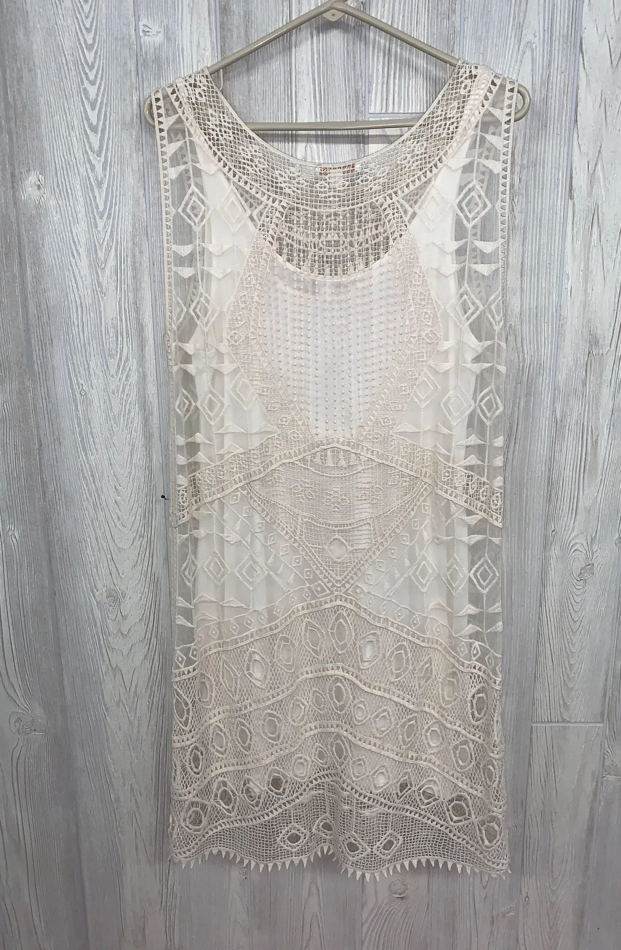 Ella Moss Cream Boho Dress - Image 2
