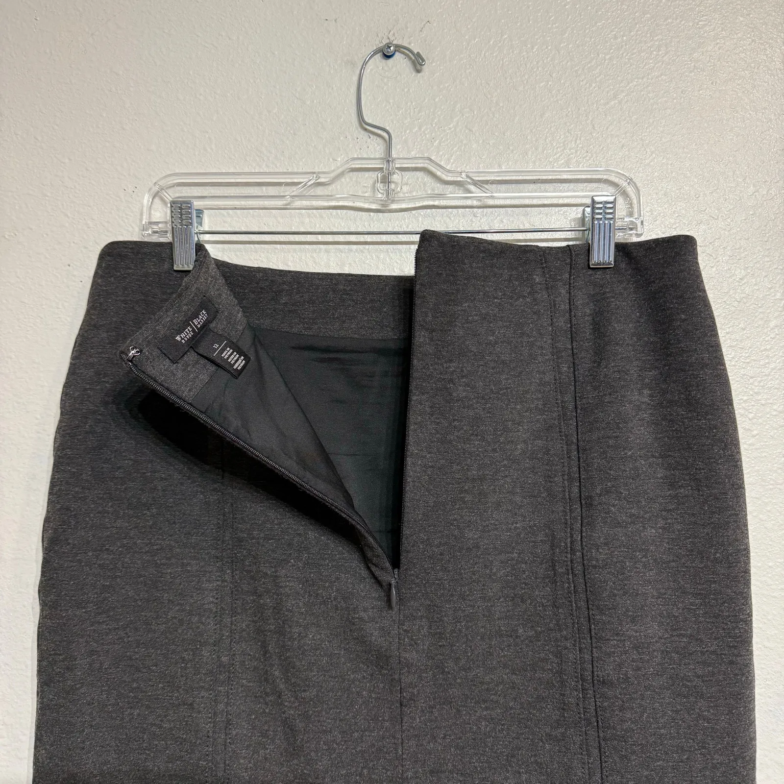 White House Black Market Gray Midi Pencil Skirt Sz 12 - Image 8