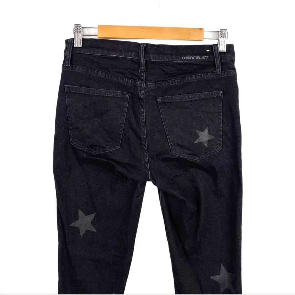 Current/elliott The High-rise Stiletto Skinny Jeans In Vineland With Stars 27 - Image 9