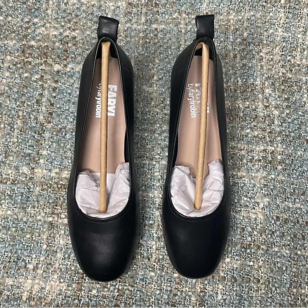 FARYL by Farylrobin Solara Leather Pumps in Black Size 6 - Image 7