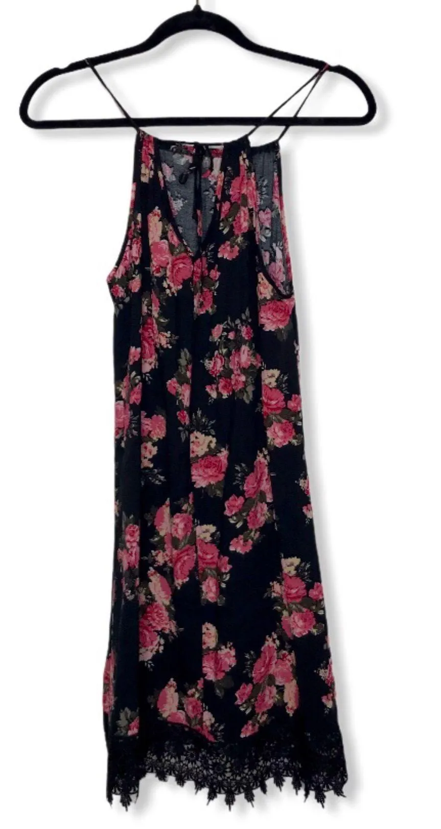Dress/Coverup-Black/floral-NWT-Sz Med. - Image 2