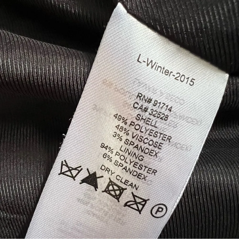 A/X Armani Exchange Black Longline Blazer Jacket Single Button 3/4 Sleeve Small - Image 9