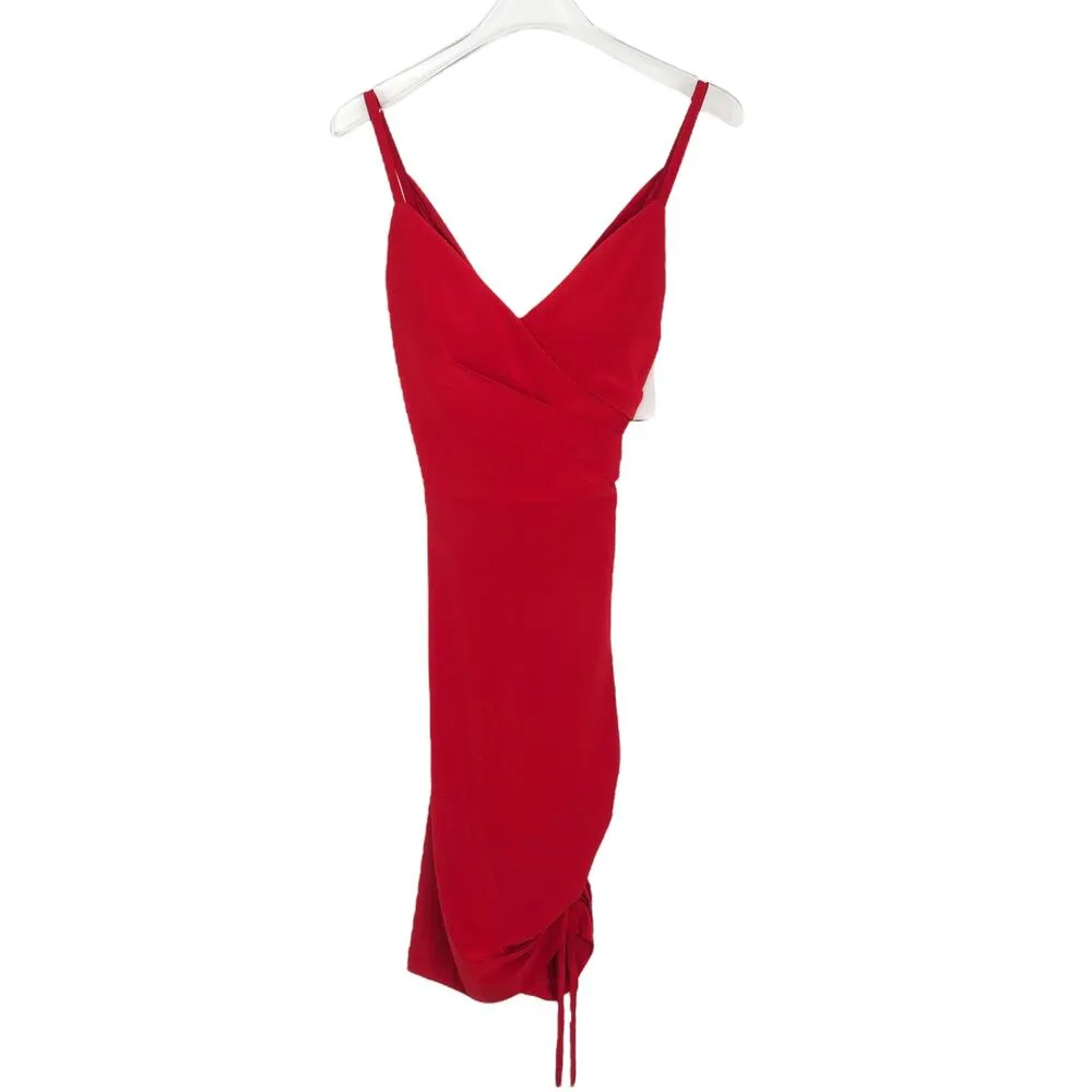 David's Bridal Morgan & Co Red Spaghetti Strap Mini Dress Bodycon Size 0 - Image 5