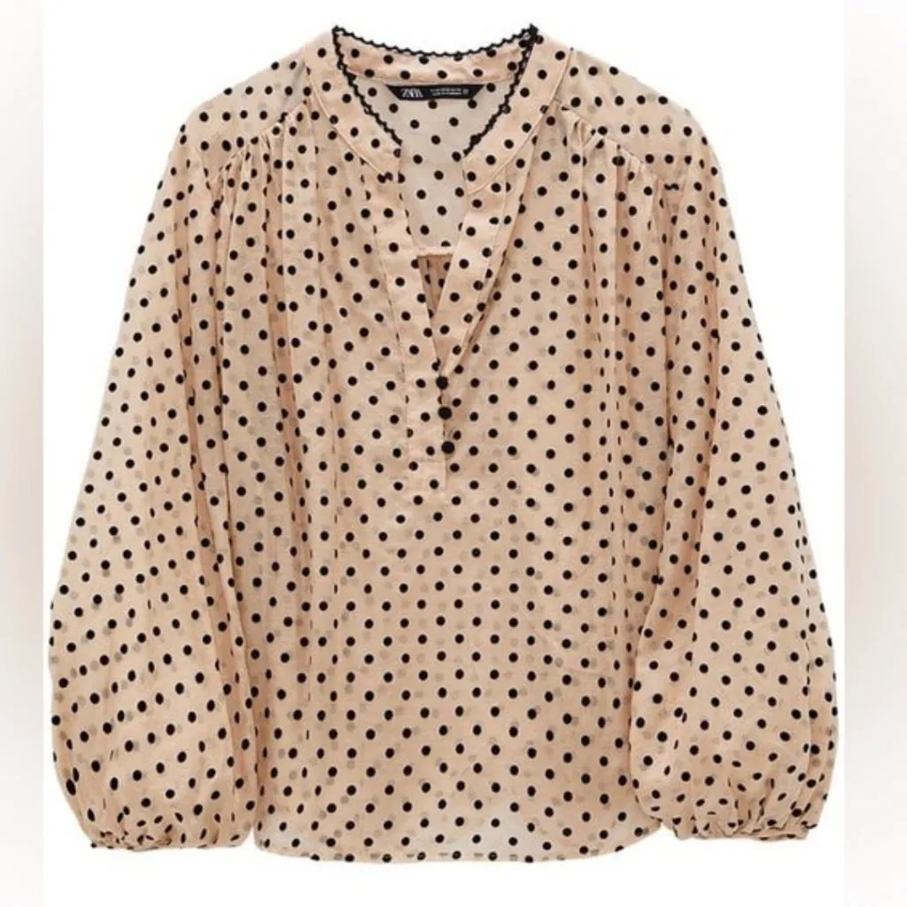 ZARA new with tags POLKA-DOT BLOUSE - small - Image 4