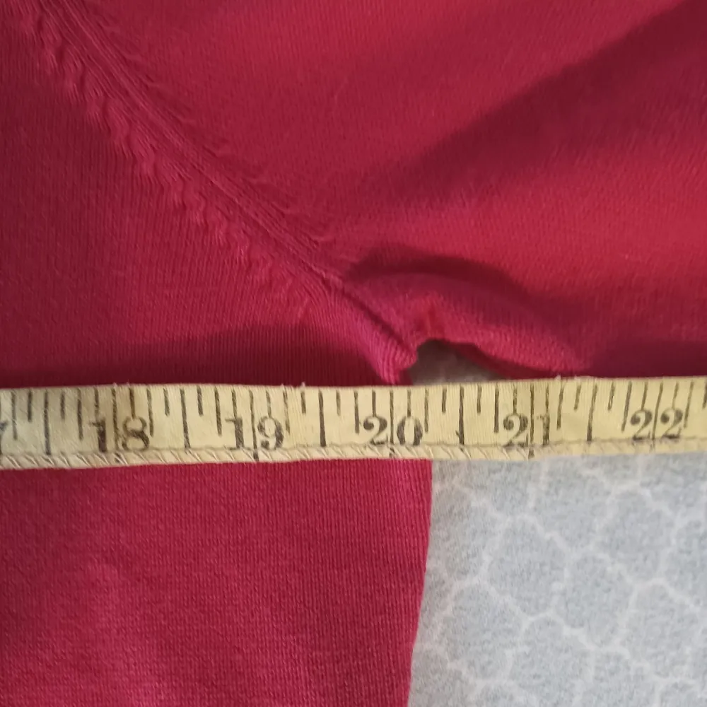 Cherokee Womens Pullover Sweater Large Red Long Sleeve V Neck 100% Cotton - Image 4