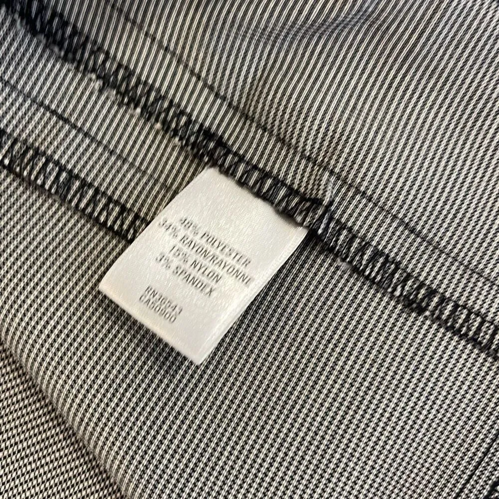 Van Heusen Pull‎ On Stretch Extensible Women’s Size 6 Houndstooth Beige Black - Image 6